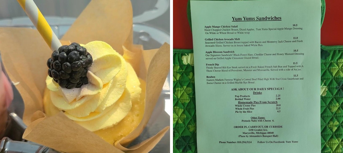 Yum Yums Menu