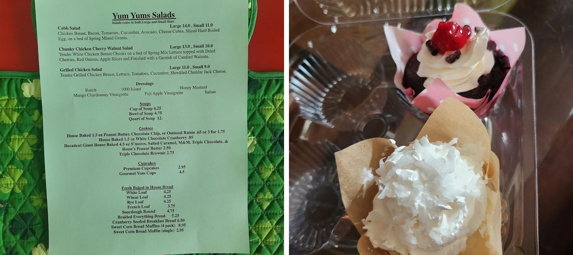Yum Yums Menu
